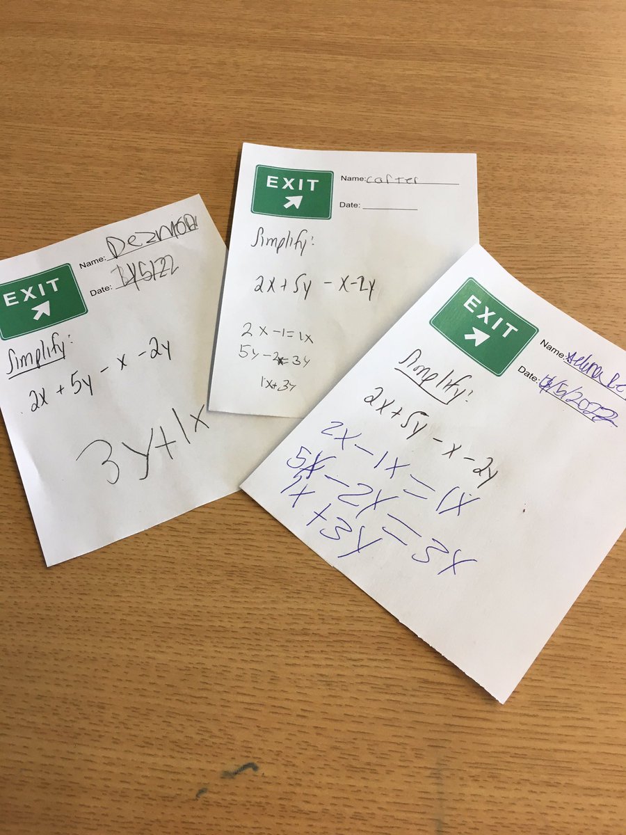 mrwinslowroom14's tweet photo. Checking exit tickets lets us know how to start the next class… #Lyonslearns #Formativeassessments https://t.co/ctrTyzXOJB