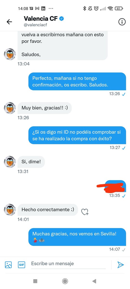 Alguien sin mail de confirmación aún?
Tengo el ok del Valencia pero nada del mail.
