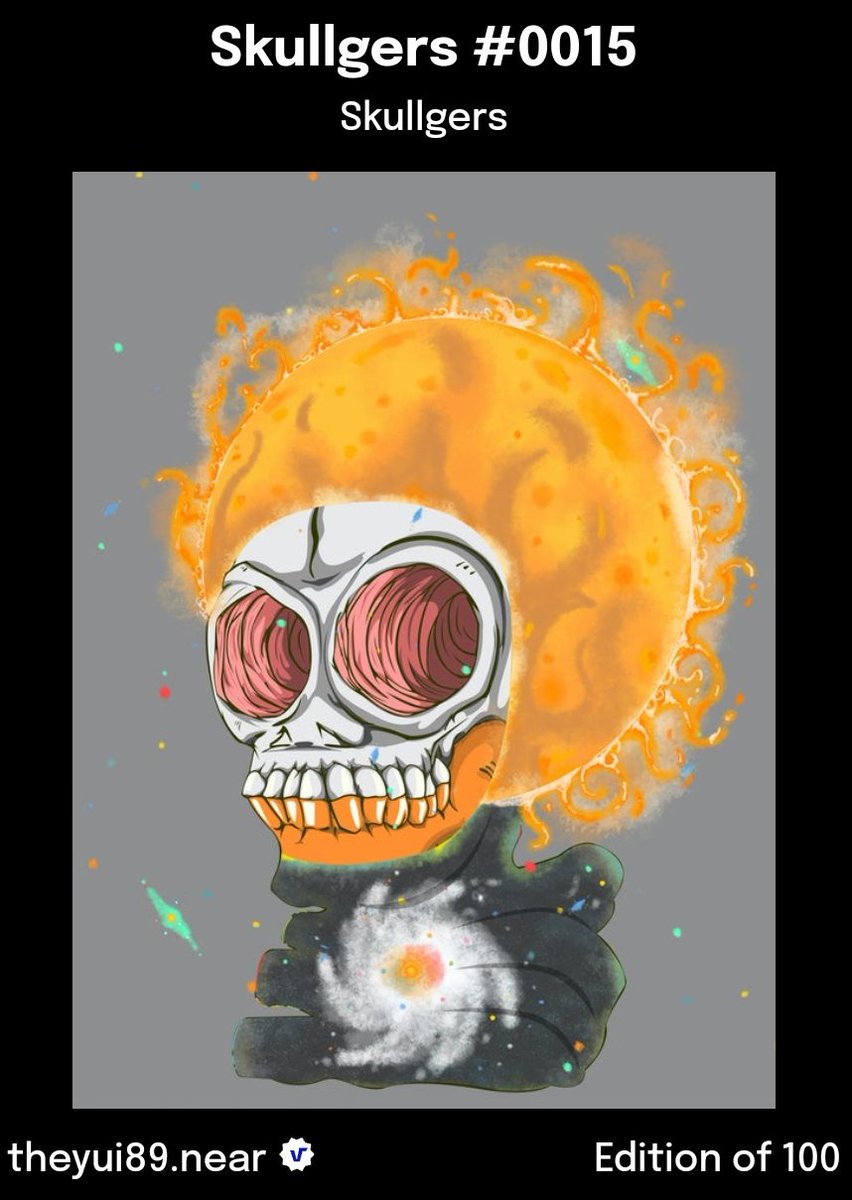 theyui89's tweet photo. Skullgers Collection
Paras id : theyui89.near
0.5 Near
Edition of 100
Skullgers live in everything, travel through dimensions and transcend time. Skullgers is both a creator and a revenue maker
https://t.co/7c2wBGcExp
Dropped : 513 / 1999
#nftcollectibles #nearNFT #theyui89 https://t.co/i5b50Q5vd2