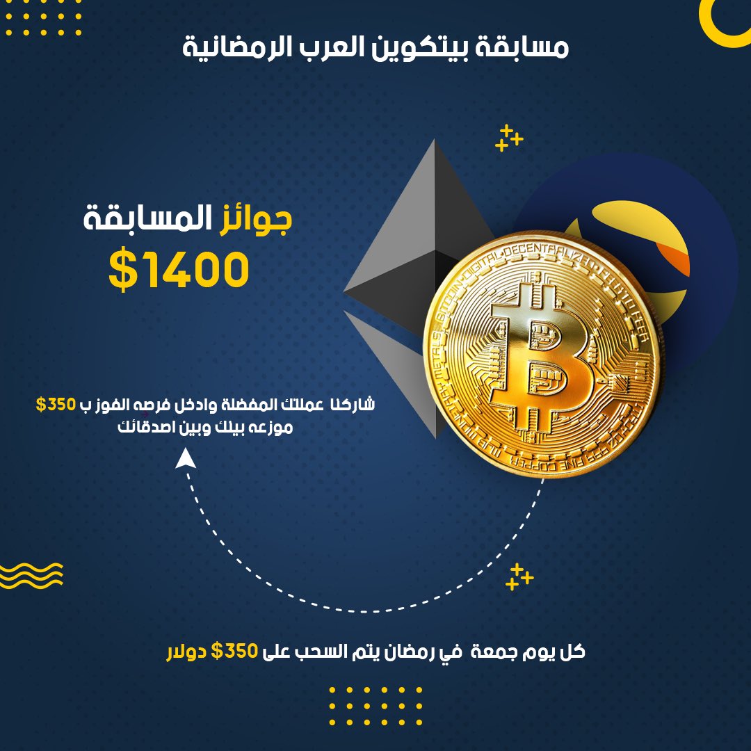 arab_btc's tweet photo. #مسابقة_بيتكوين_العرب_الرمضانية 
السحب كل يوم جمعه 350$ 🏅
200 $ 💵 لك والباقي لاصحابك

لدخول السحب كل اللي عليك 
تقول لنا عملتك المفضله
متابعة قنوات بيتكوين العرب على يوتيوب وتويتر و التيليجرام
اعادة تغريد و منشن المسابقه والتغريدة المثبته مع ٣ أصدقائك https://t.co/LOPZ42QcHF