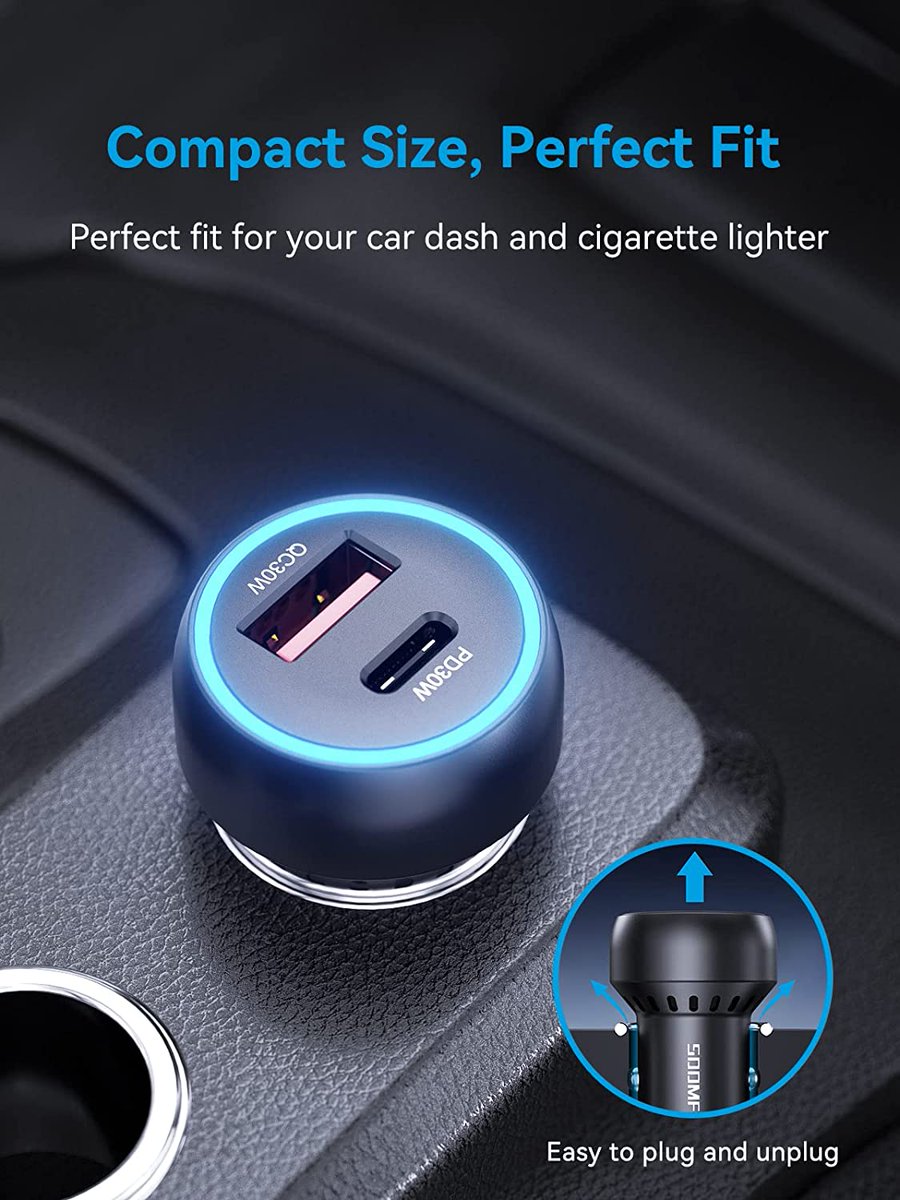 SoomfonOfficial's tweet photo. High-speed Charging
Easy Installation
🚗https://t.co/uPSrDmEJxb

#SOOMFON #CarCharger https://t.co/cdax1qaViT