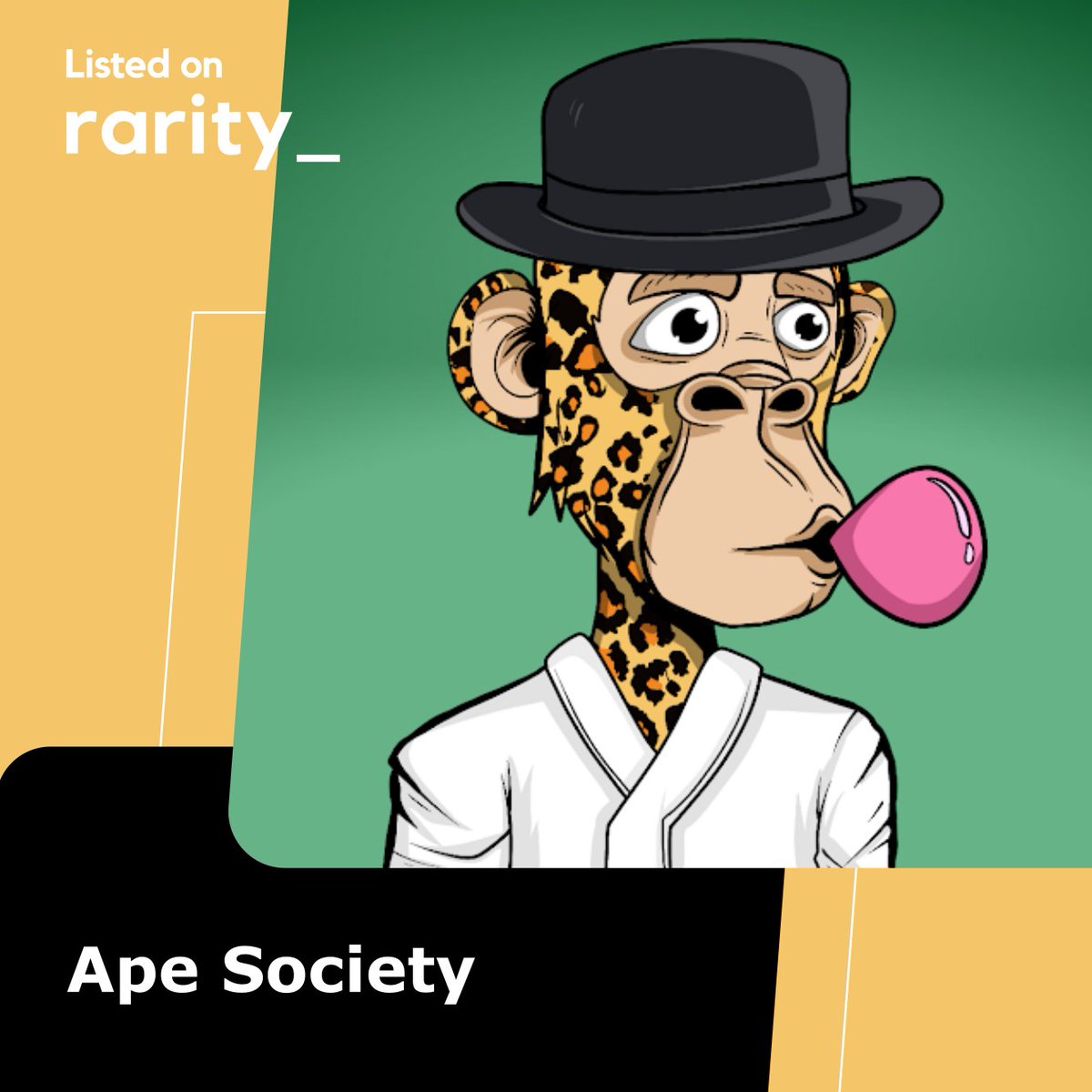 RaritySpace's tweet photo. Three collections merged into a 4444 pieces NFT society. The @Ape_Society_NFT has made its way onto rarityspace. Find a rare one now https://t.co/OxYGEkb81g
#nft #nftlaunch https://t.co/yayjNAJKjV