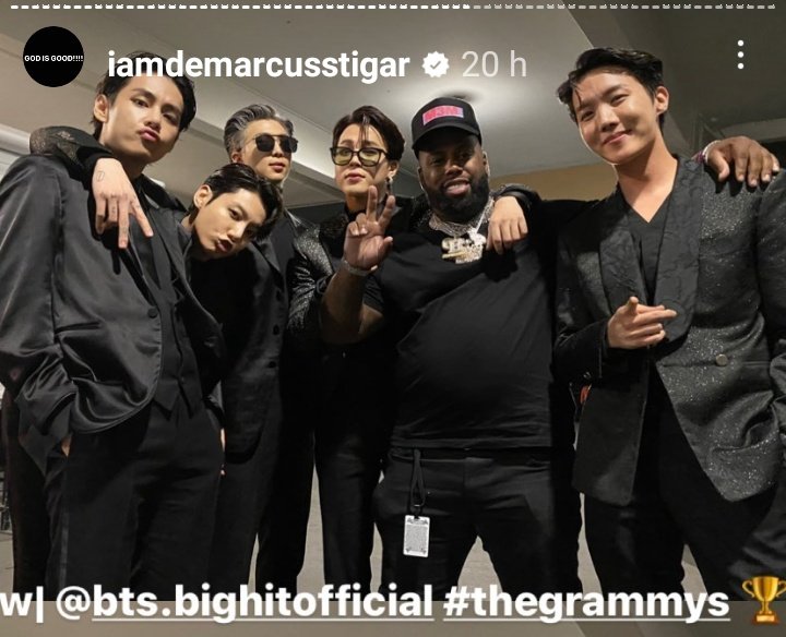 YoliFilter's tweet photo. [📸] 

Demarcus Stigar subió una foto de BTS a sus historias de Instagram,todos están lindísimos pero mi jikook son mis reyes 🐰🐥👑

#jikook #kookmin https://t.co/i5318CLTZx