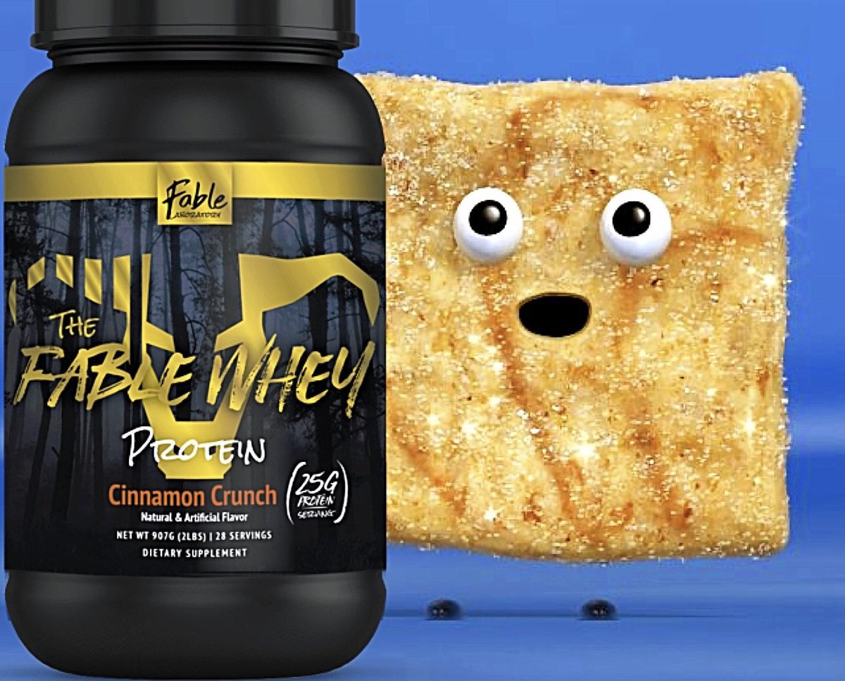 FableLaboratory's tweet photo. Do we have any Cinnamon Toast Fans‼️ ✅25G Protein ✅BCAA ✅Amazing Taste ✅Advanced Recovery 📱Shop https://t.co/rDSRyrQ9iP #gym #gains #fit #fitness #fitspo #fitfam #swole #shredded #supplements #ifbb #npc #michigannpc #aesthetics #abs #bodybuilding #instafit #muscle #biceps https://t.co/ylkdHXXFhB