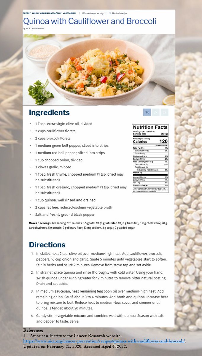 ENACTResearch's tweet photo. Fretting about the frequency of fiber intake? No need to fixate on fear! Find a friend in fiber – that is for your digestive tract 😉 And be sure check out this recipe for a dish full of flavor and fiber! #nutrition #fiber #wholegrains https://t.co/45EoJJRwDo