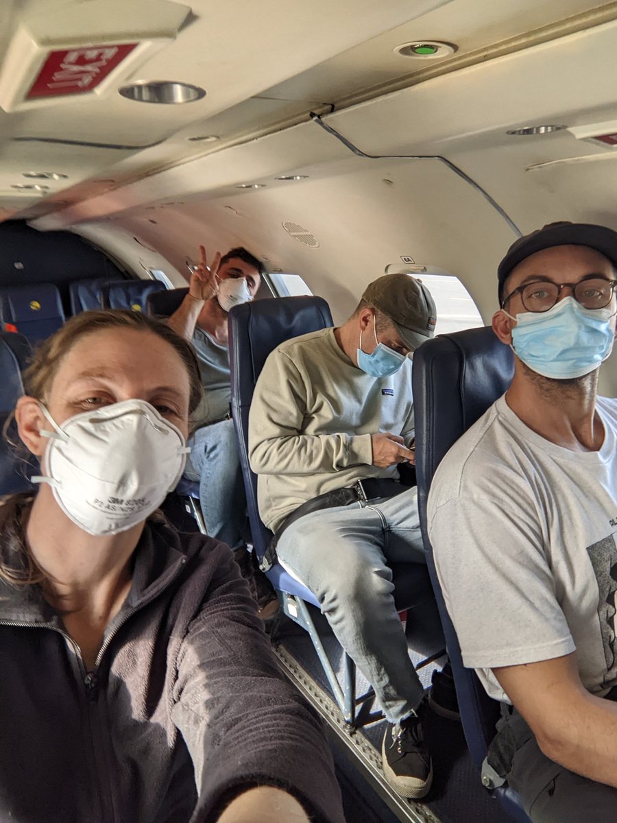 CatMYoung's tweet photo. Off to King Island with @teamswiftparrot @CratesRoss @liampmurphy. Wish me luck! 😆 https://t.co/CTwrGD2DFo