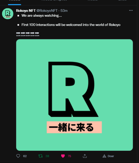 dedetips1's tweet photo. @RokoyoNFT done sir https://t.co/4NQ038YN9g