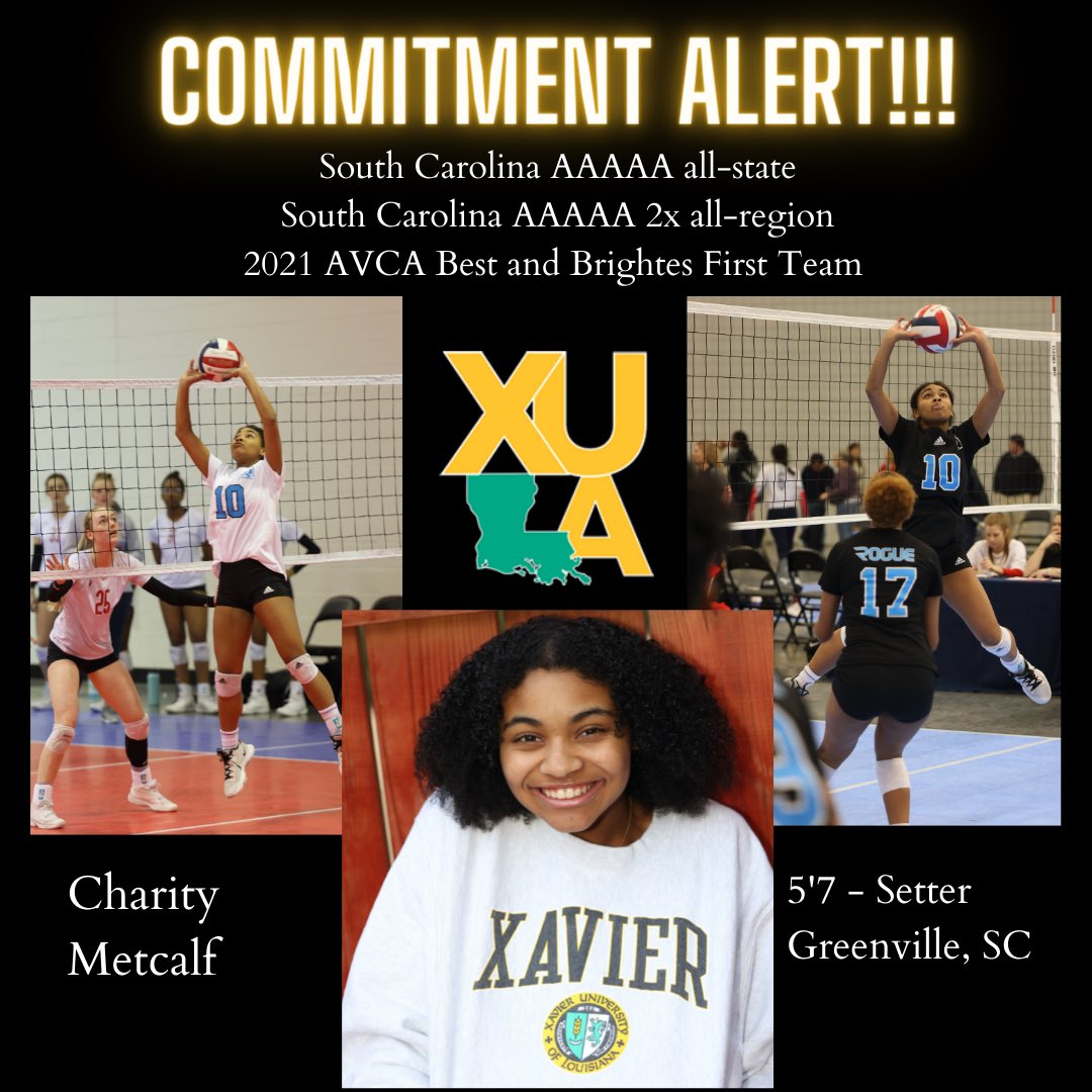 Welcome to the Black and Gold:
Charity Metcalf!!!

🖤💛🏐🖤💛 #whyxula

#hbcu #volleyball #xavier #nola #volleyball #vb #naia #rrac
