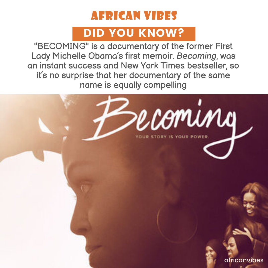 africanvibes's tweet photo. ❤️ Becoming❤️ 
​Former First Lady tells her history through this documentary.
​
​@africanvibes.com
​#ferdinant #eliot #exploreafrica #africa #ebaseafrica #fearlesswomen #womanpower https://t.co/a7q8Z6wKBd https://t.co/GbRdEwCRgH