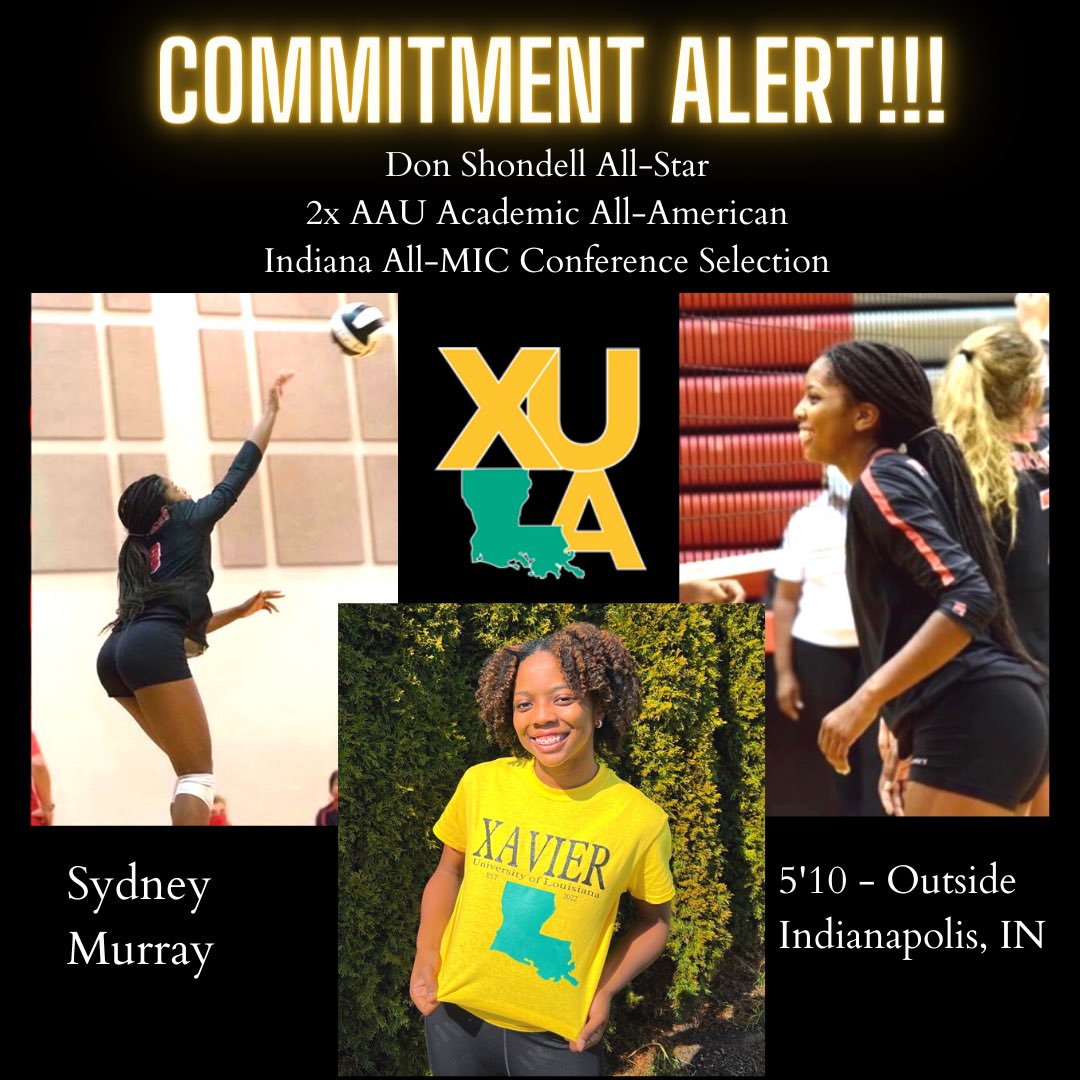 Welcome to the Black and Gold:
Sydney Murray!!!

🖤💛🏐🖤💛 #whyxula

#hbcu #volleyball #xavier #nola #volleyball #vb #naia #rrac
