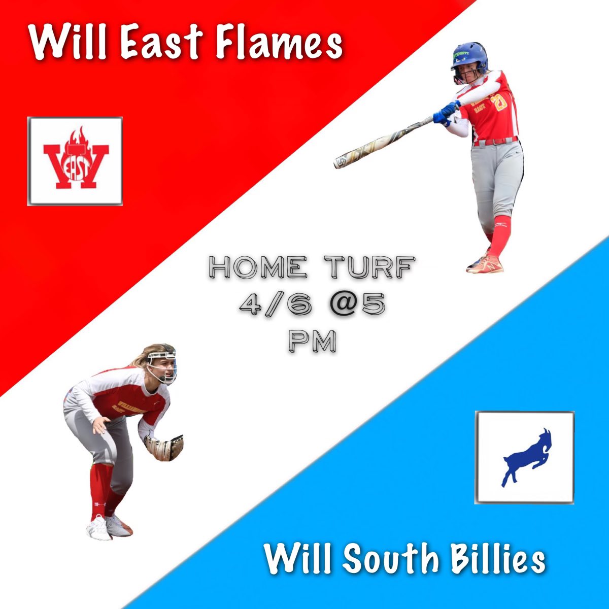 🟥ATTENTION🟥 The Flames got home turf tomorrow at 5:00pm as we take on Will South. Make sure to come out and watch this one‼️🔥ROLL FLAMES🔥