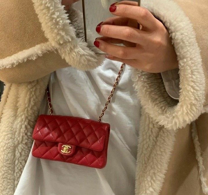 m ✨ on X: mini red chanel bag  / X