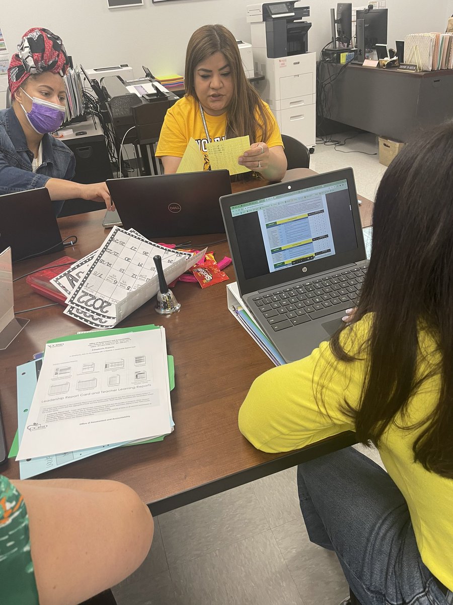 ValerieArechiga's tweet photo. Data Dig Day 2 was awesome!! Teachers and administrators were excited about the growth our campus is making. Special thanks to @CCISD_OAA Celina for sharing her knowledge of @lead4ward reports to then share with our teachers! #buildingefficacy #Wolfpack https://t.co/h46IMZEqtJ