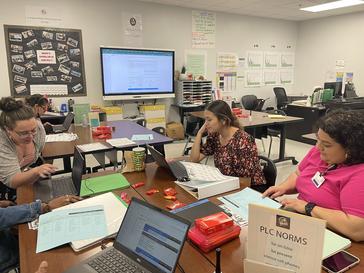 ValerieArechiga's tweet photo. Data Dig Day 2 was awesome!! Teachers and administrators were excited about the growth our campus is making. Special thanks to @CCISD_OAA Celina for sharing her knowledge of @lead4ward reports to then share with our teachers! #buildingefficacy #Wolfpack https://t.co/h46IMZEqtJ