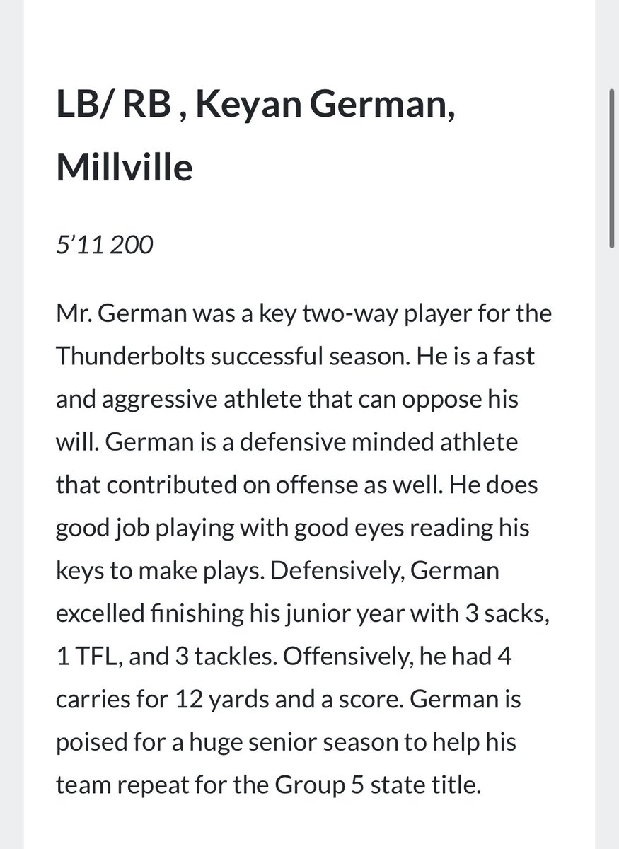 KeyanGerman's tweet photo. It was 103 tackles 11 TFL’s and 3 sacks appreciate it and best Believe I will be having a outstanding season 2022💎💎💯 @dflow4real @PrepRedzoneNJ @OBGFootball https://t.co/GBVU1JiaHn