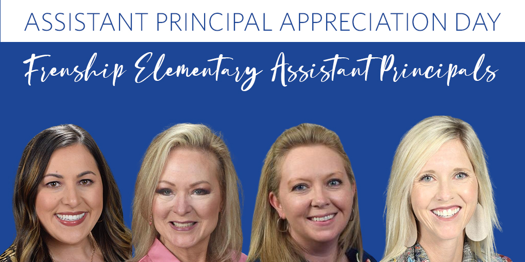 FrenshipISD's tweet photo. πCheck out these AWESOME APs!π
Today is Assistant Principal Appreciation Day and we have the eight BEST Elementary Assistant Principals around!
#FrenshipWay #assistantprincipalappreciation https://t.co/3FPExYvQZF