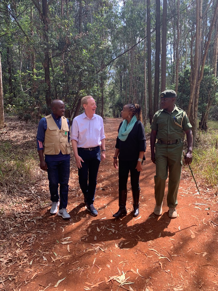 BradSmi's tweet photo. Kenyans understand the link between national and environmental health: protecting forests is enshrined in the Constitution. Today, I walked through Karura Forest to learn about @WangariMaathai, who understood why more trees make for better lives. How inspiring! @Environment_Ke https://t.co/meZyrZSV4n