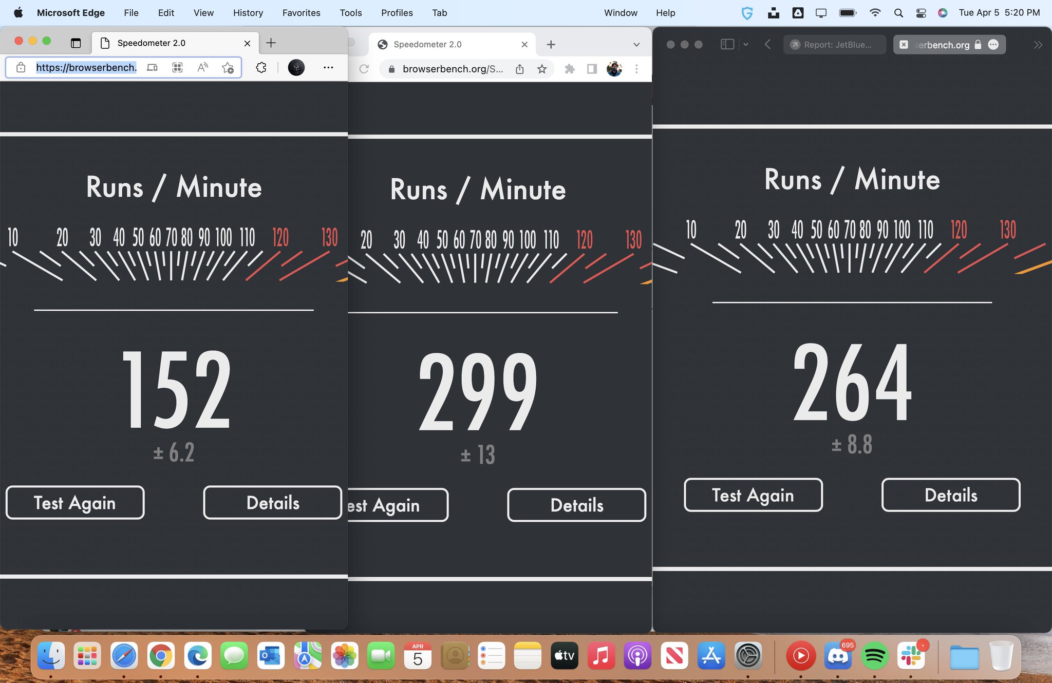 Max weinbach on twitter edge 100 vs chrome 100 vs safari 15 5 on m1