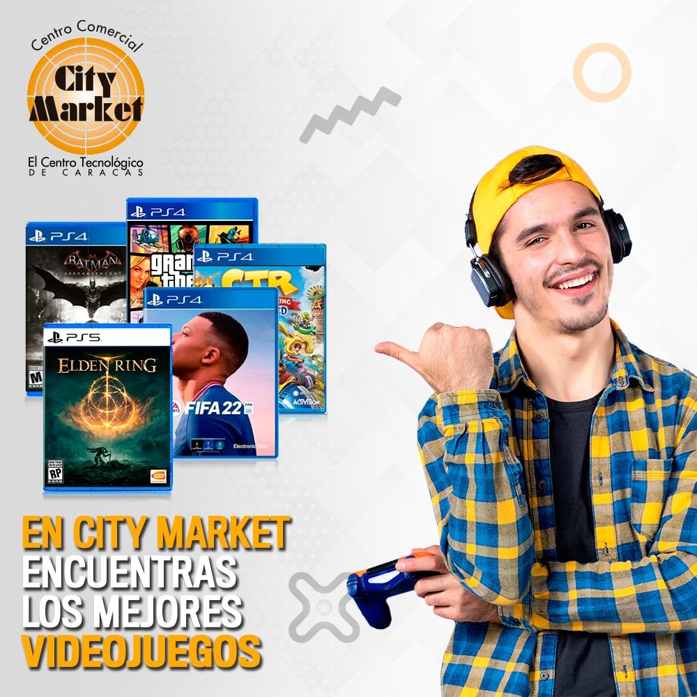 ¿Los videojuegos son tu pasión? En City Market tenemos los mejores 🎮🕹️

#CityMarketCcs #Gamer #Ps4 #Ps5