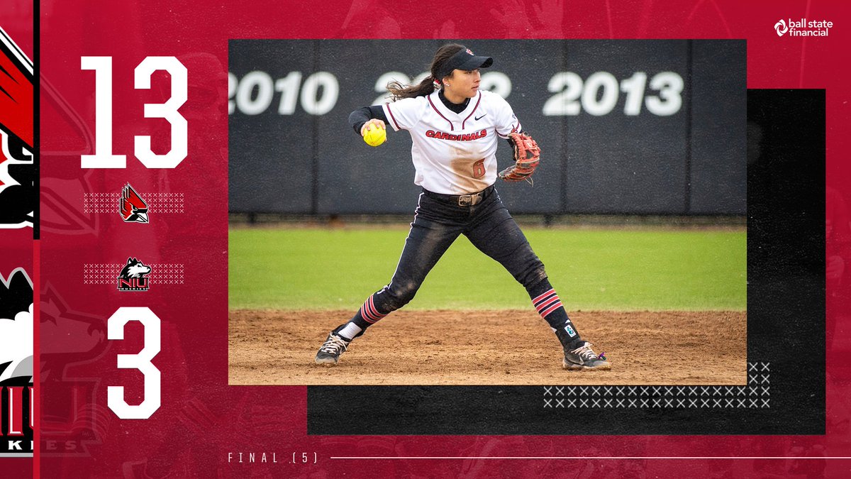 BallStateSB's tweet photo. How did we celebrate #OneBallState Day❓

w/a SEASON-HIGH 13 runs in a series-opening #VICTORY at NIU

@amaia_daniel w/4 RBI &amp; @kaitlynmathewss w/3 ... @faithhensleyy added a dent to our bus &amp; #AngelinaRusso earned the W in the ⭕️

We play 2 at NIU tomorrow

#ChirpChirp | #WeFly https://t.co/DHVMziDEH2