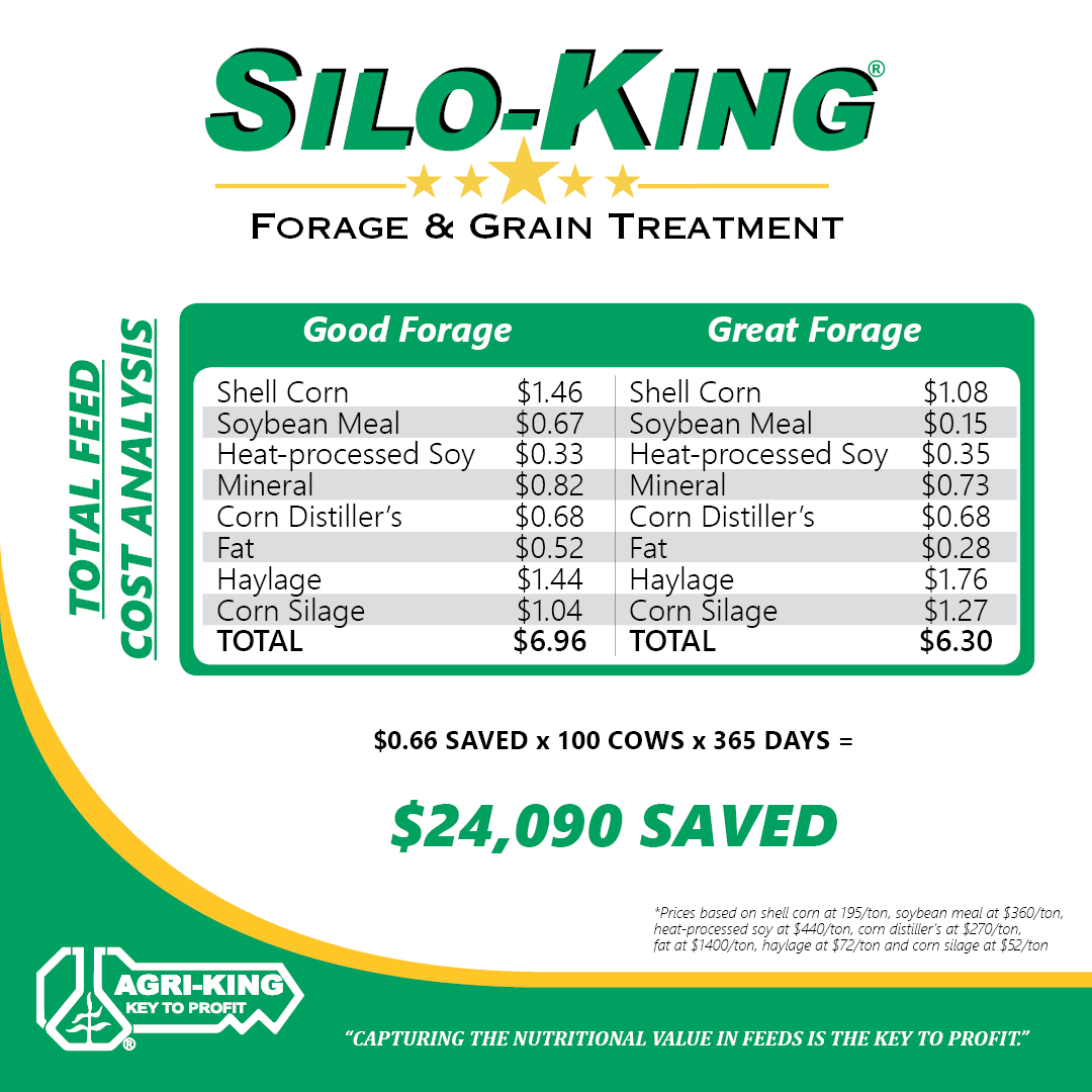 AgriKingInc's tweet image. What is the difference between GOOD forage and GREAT forage? Money in your pocket. #SiloKing #KeyToProfit