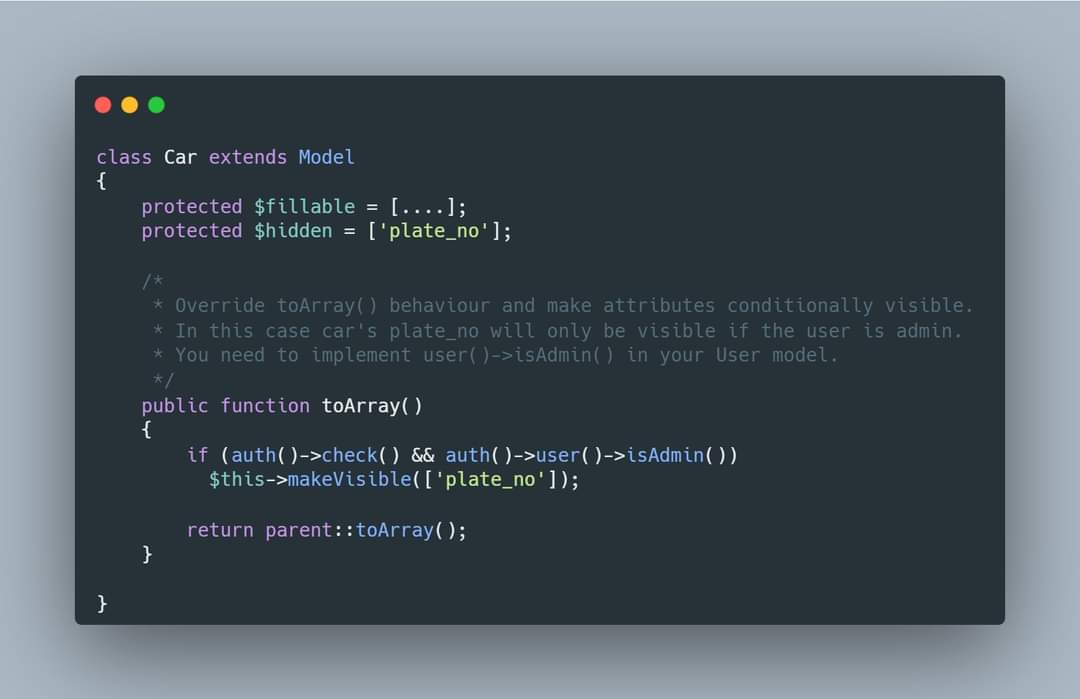 devThaer's tweet image. #Laravel_tips :   Make attributes conditionally visible
#php #JavaScript #100DaysOfCode
#coding #AI