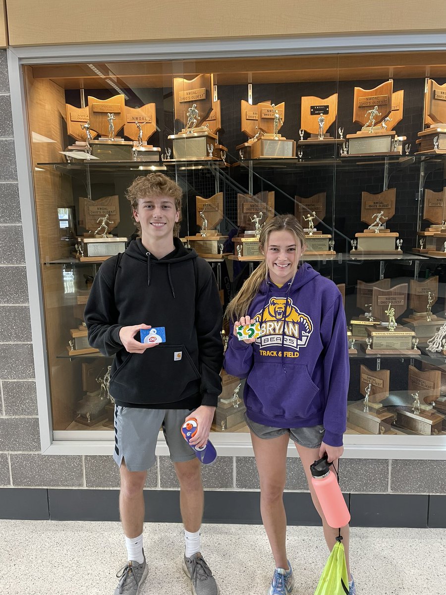 bryan_track's tweet photo. Athletes of the week for last week… Seniors Colton Smith and Haylee Wheeler. Keep up the great work and continue to lead by example! https://t.co/znZmwVAqzR