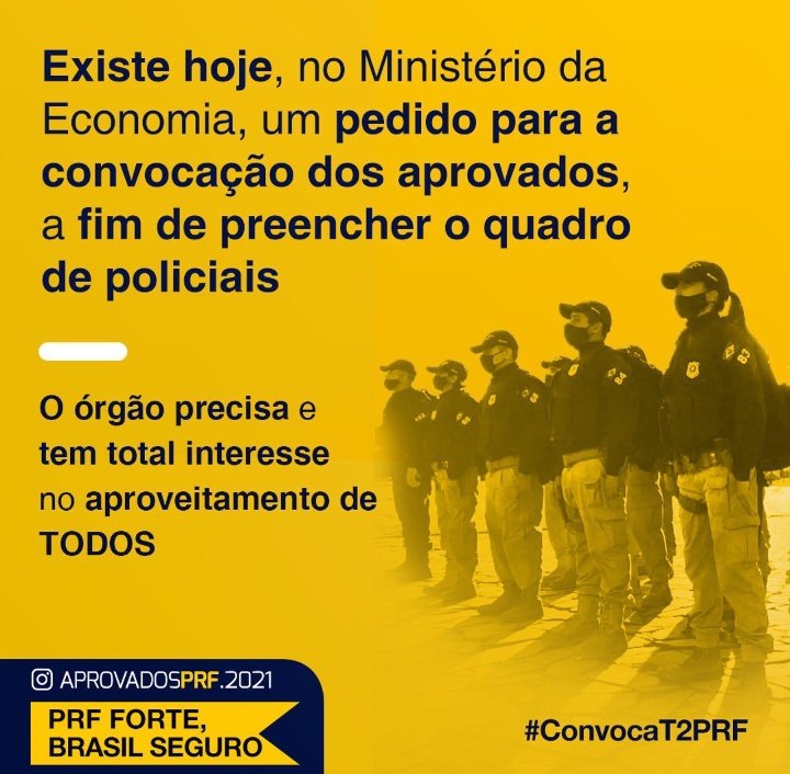 MayVasconcello's tweet photo. Existem mais de 700 cargos vagos HOJE na PRF, o pedido para convocação desse número já foi feito e está parado no ME há mais de 2 meses. Só falta a economia. Assina, presidente!

@jairbolsonaro
@MinEconomia 
@andersongtorres

#ConvocaT2PRF
#ConvocaTodosPRF
#ReestruraçãoPRF https://t.co/aUb3VSOwwl