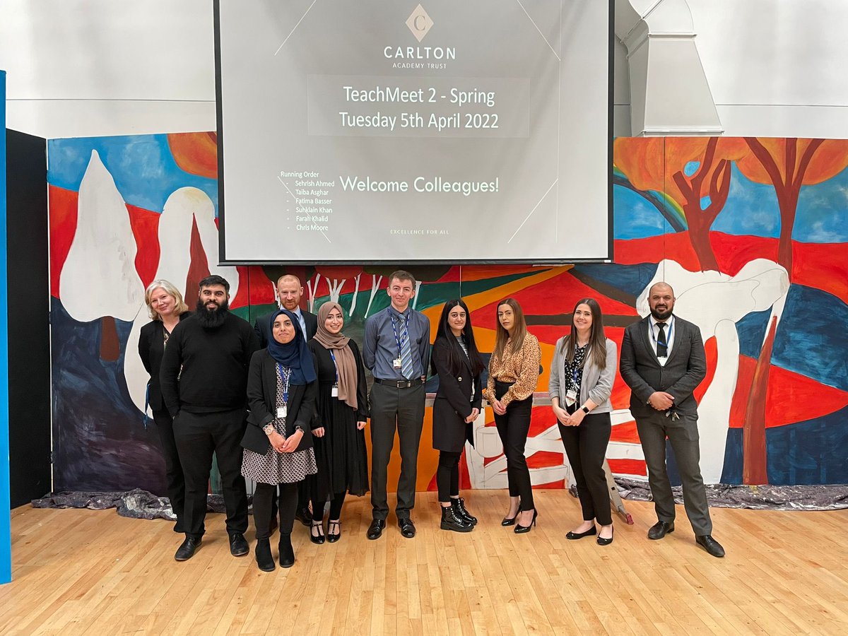 CarltonKeighley's tweet photo. What a brilliant collaboration event sharing the outstanding teaching that is happening across the trust with our amazing ECT’s. Thank you to our Director of school improvement the teaching and learning teams and the amazing ECT’s #ambition @CarltonBolling @AcademyCAT1 https://t.co/4CY3P0u8SB