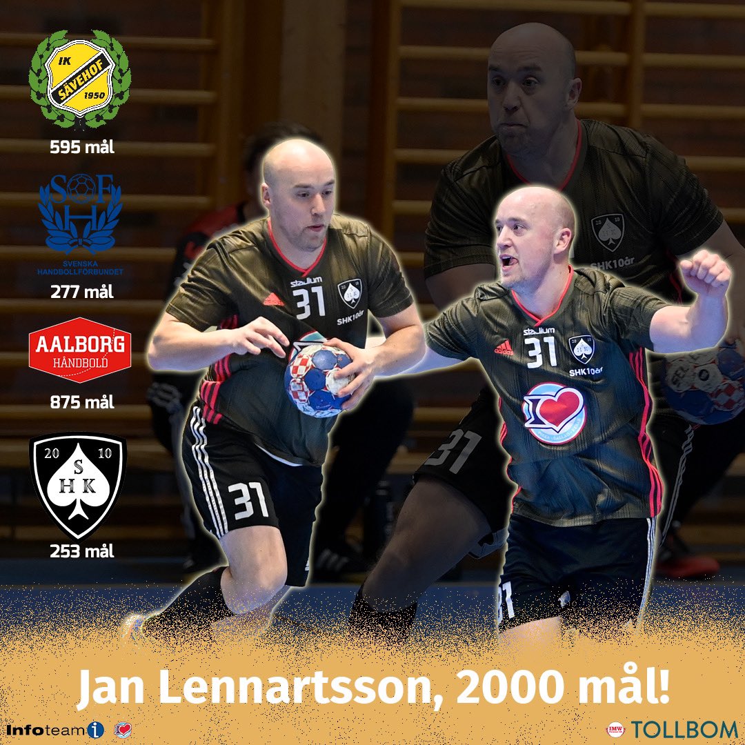 JUBILAR!

När Jan Lennartsson idag gjorde sitt andra mål (sitt 253e i SHK) nådde han upp i en fin målstolpe. Han har med det målet gjort 2000 (!) seniormål i karriären.

Stort grattis till 2000 seniormål, Jan Lennartsson!

#janne2000