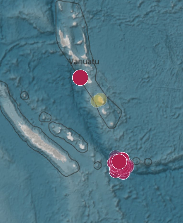 Incredible cluster of seismic events at southern tail of Vanuatu arc (<a href="/ShakeNet/">JӨΔӨ ИΣƬƬӨ</a>)