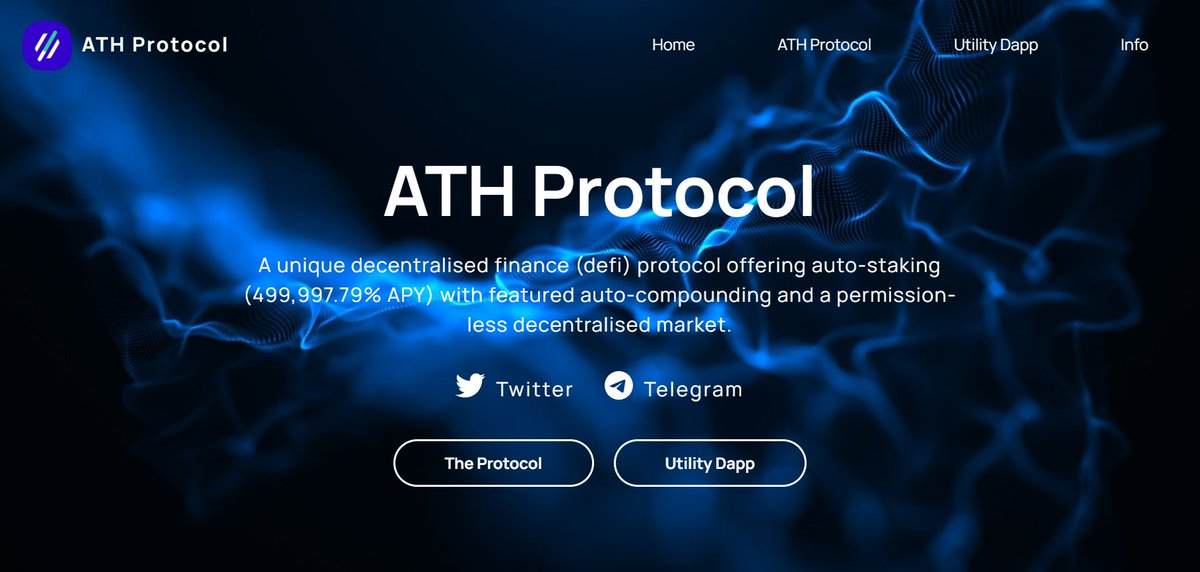 #ATHProtocol webpage and utility dapp is now live, link address: athprotocol.io
(dapp connection using metamask)

All in progress for a innovative #Defi project, Read our documentation: ath-protocol.gitbook.io/ath-protocol/

#Web3 #DEX #BNBchain #ATH #BNB #CryptocurrencyNews #Meta