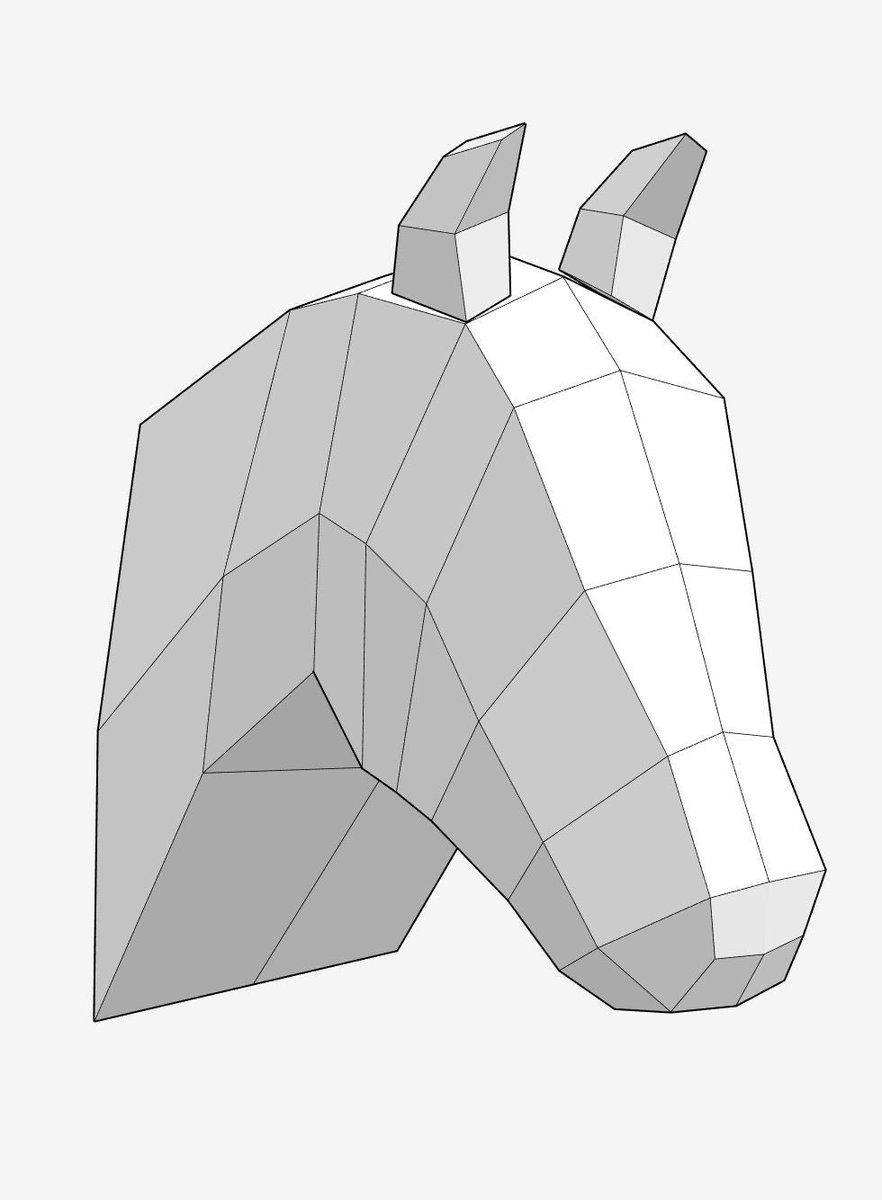 Excited to share this item from my #etsy shop: paper craft decorative horse head for home and office walls etsy.me/3ucwMTX