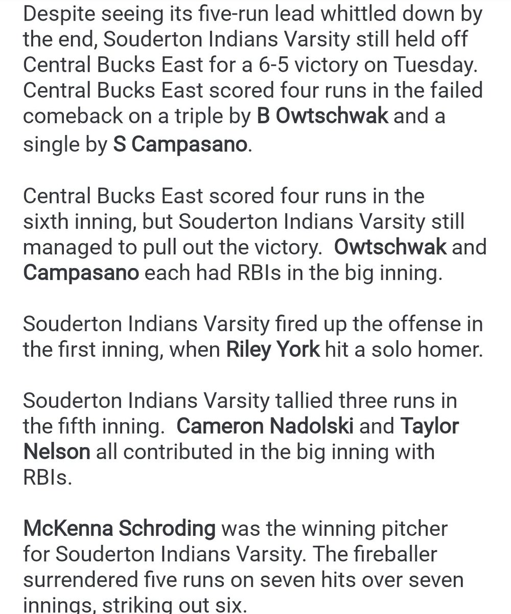 Souderton Softball tweet media