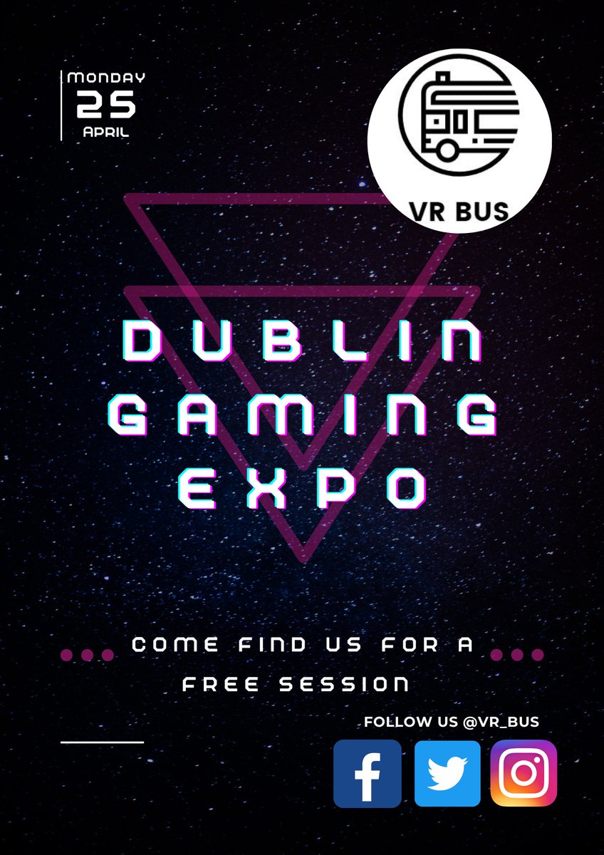 vr_bus's tweet photo. We will be attending Dublin’s gaming expo,
Come find us!

#vrbus #tusjames #gaming #entertainment https://t.co/4kpAIJQBCI