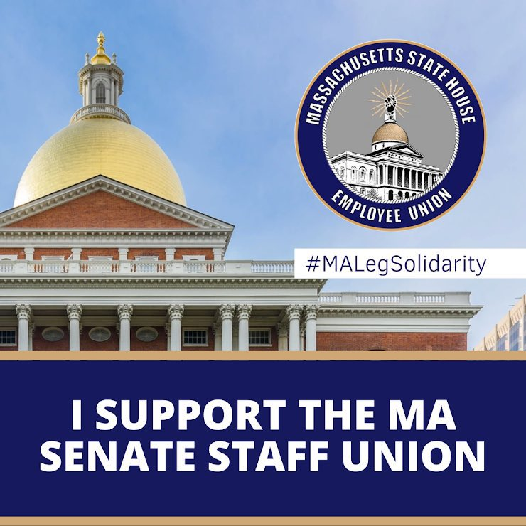 As the son of a union member and someone who benefits from the work of incredible legislative staff every day, I am proud to stand in solidarity with <a href="/BeaconHillUnion/">MA State House Employee Union</a> and unions everywhere! #MALegSolidarity #mapoli #1u #UnionStrong