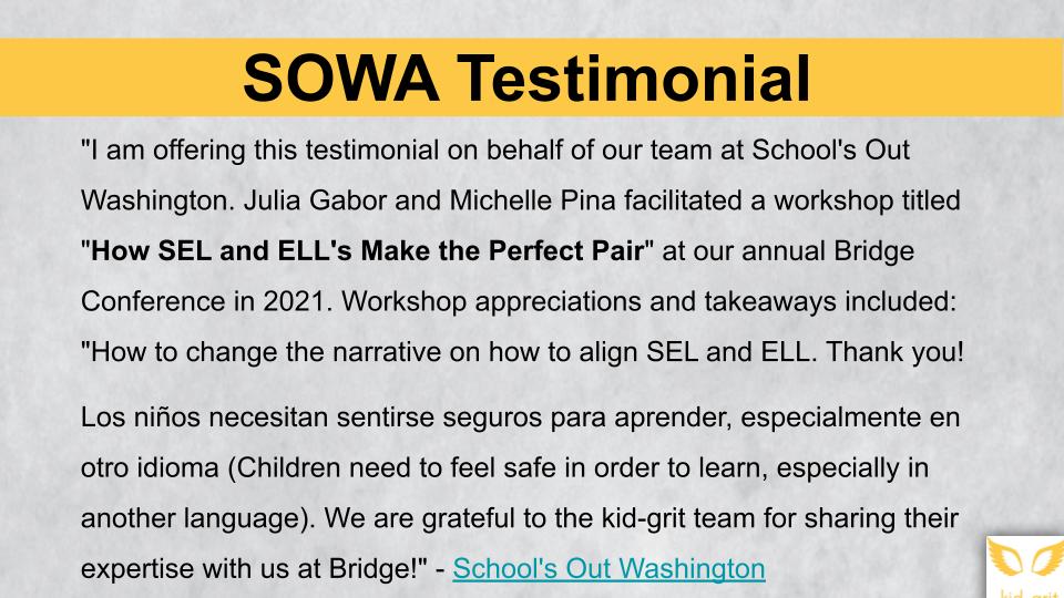 kid-grit (@kid_grit) on Twitter photo The moment when statewide recognition comes forth. Lots of love and gratitude for <a href="/SchoolsOutWA/">School's Out WA</a> - see you this fall!
#sel #socialemotionallearning #Ell #englishlearners #education #teachers #principals #school #thetimeisnow <a href="/LooktoSuccess/">Look2Success</a> <a href="/kidgritEdu/">Julia Gabor M.A. Ed.</a> The moment when statewide recognition comes forth. Lots of love and gratitude for <a href="/SchoolsOutWA/">School's Out WA</a> - see you this fall!
#sel #socialemotionallearning #Ell #englishlearners #education #teachers #principals #school #thetimeisnow <a href="/LooktoSuccess/">Look2Success</a> <a href="/kidgritEdu/">Julia Gabor M.A. Ed.</a>