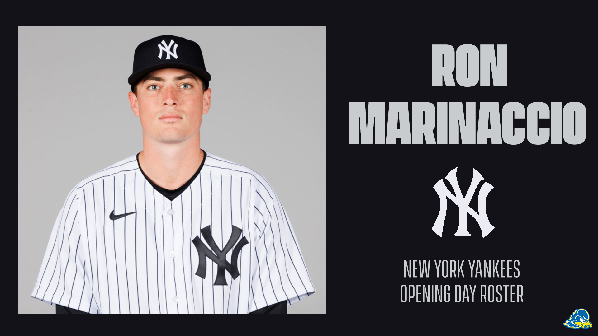 Delaware Baseball on X: Huge congratulations to former #BlueHens pitcher  Ron Marinaccio who has made the New York Yankees Opening Day roster ‼️   / X