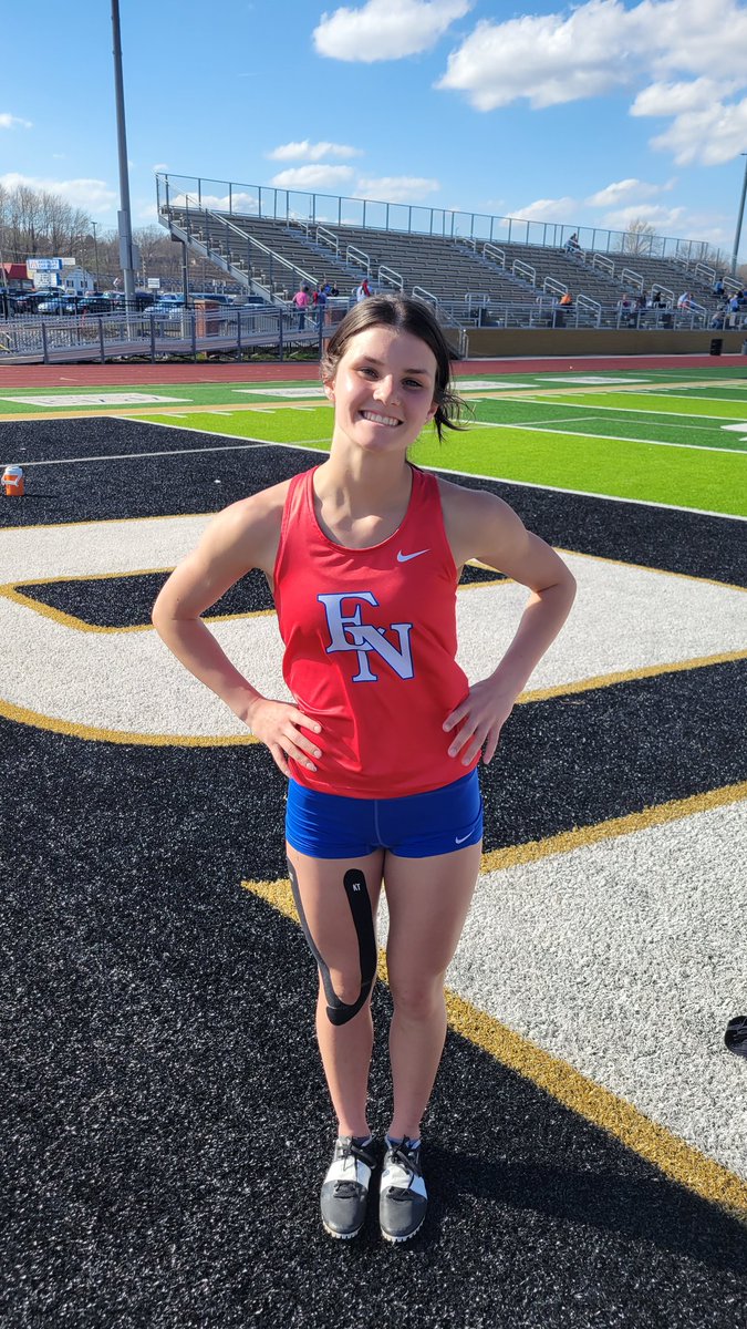 Congratulations to Kenzie Massey for running 12.40 today in the 100 meter dash. Top Missouri Class 3 time this year.