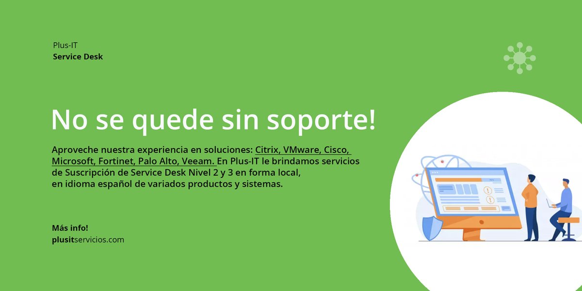PlusITservicios's tweet image. En Plus-IT reemplazamos problemas de IT por soluciones de mejora continua! ¡Contáctenos! 👉 plusitservicios.com/contacto/

#plusIT #servicedesk #helpdesk #software #consultoriaIT