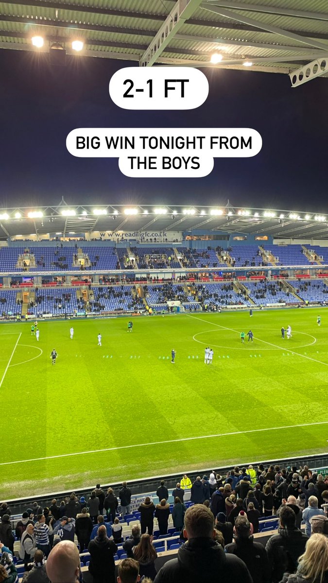 A Reading performance that we was once so good at doing week in week out. We stuck to basics played higher tempo and defended well.. #urz 🔵⚪️