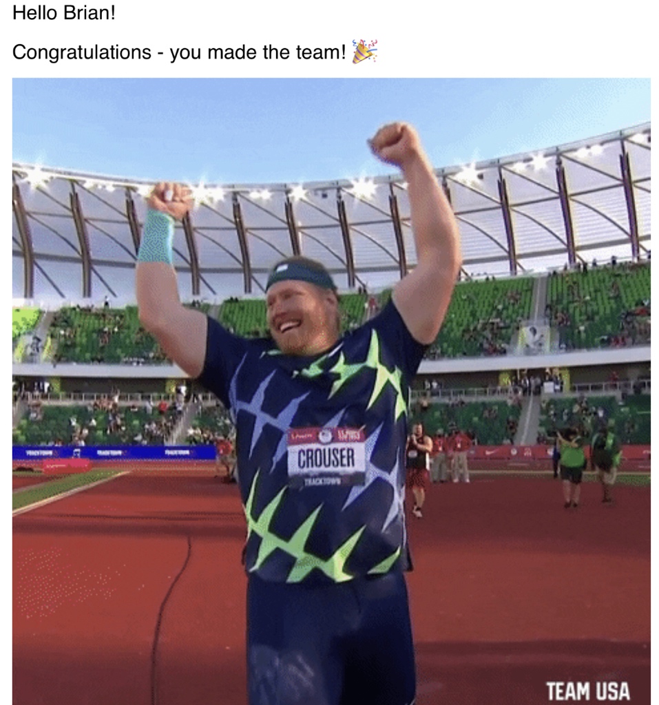 briannobles's tweet photo. I'm thrilled to join #Crew22 as a volunteer for @WCHOregon22, the first World Athletics Championships on U.S. soil. #NextStopOregon https://t.co/uw5jRsAaN8
