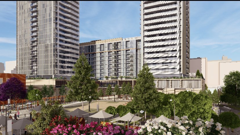 cspotweet's tweet photo. Here’s a glance of what the triple high-rise would look like in the heart of Edmonton’s downtown. #yeg #yegcc https://t.co/YkhCVkfyPX
