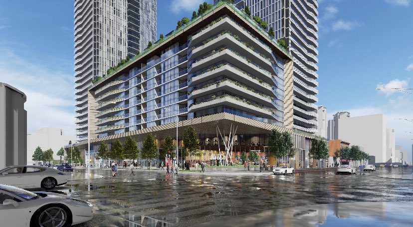 cspotweet's tweet photo. Here’s a glance of what the triple high-rise would look like in the heart of Edmonton’s downtown. #yeg #yegcc https://t.co/YkhCVkfyPX