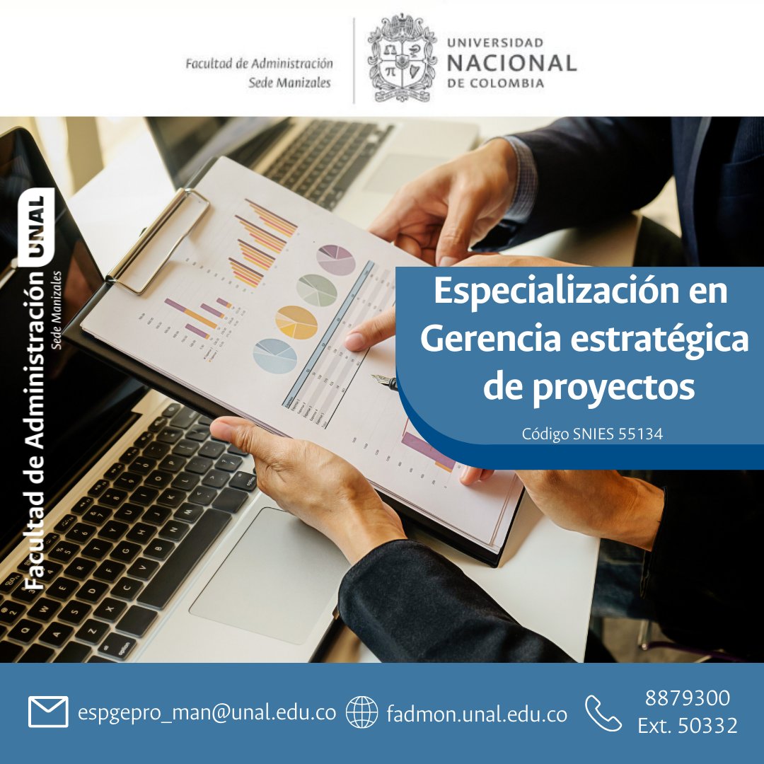 fadmonUN's tweet photo. La Especialización en Gerencia Estratégica de Proyectos proporciona un conocimiento integral de cada una de las áreas de la gestión empresarial, mediante el establecimiento de políticas estratégicas desde la formulación de proyectos. 

#UNAL #Manizales #Posgrado #Especialización https://t.co/1RWddKufql
