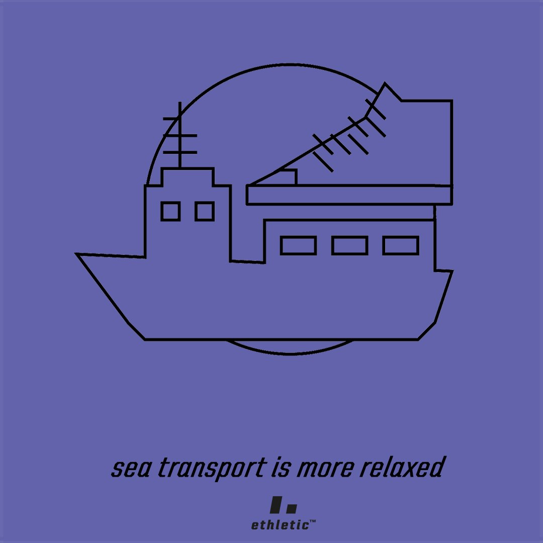 EthleticBrand's tweet photo. We could also produce the sneakers in Europe. But neither rubber nor cotton grows here, nor are there any fair trade projects. That's why we produce in Asia. But we only transport everything by ship.
​🌏🌊🛶⚓ https://t.co/djNW32QBhn