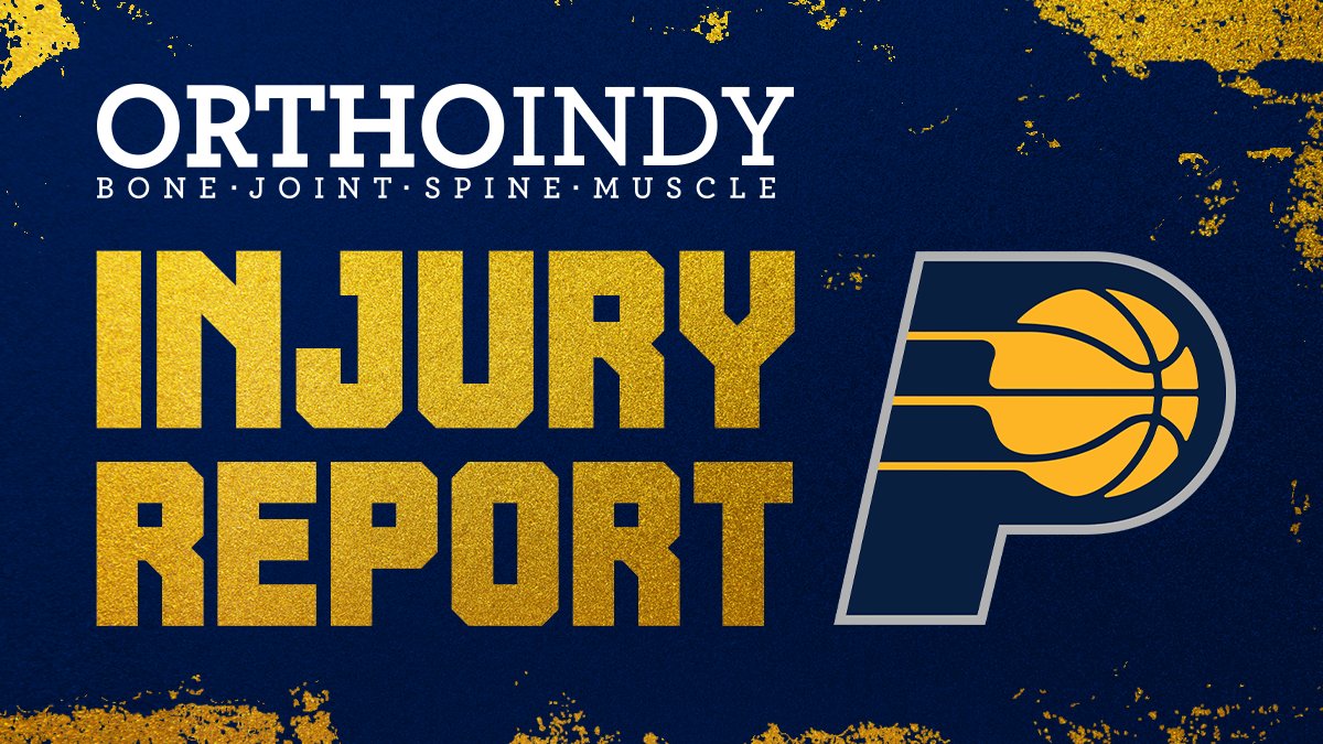 Indiana Pacers on Twitter "Injury Report for tonight’s game against