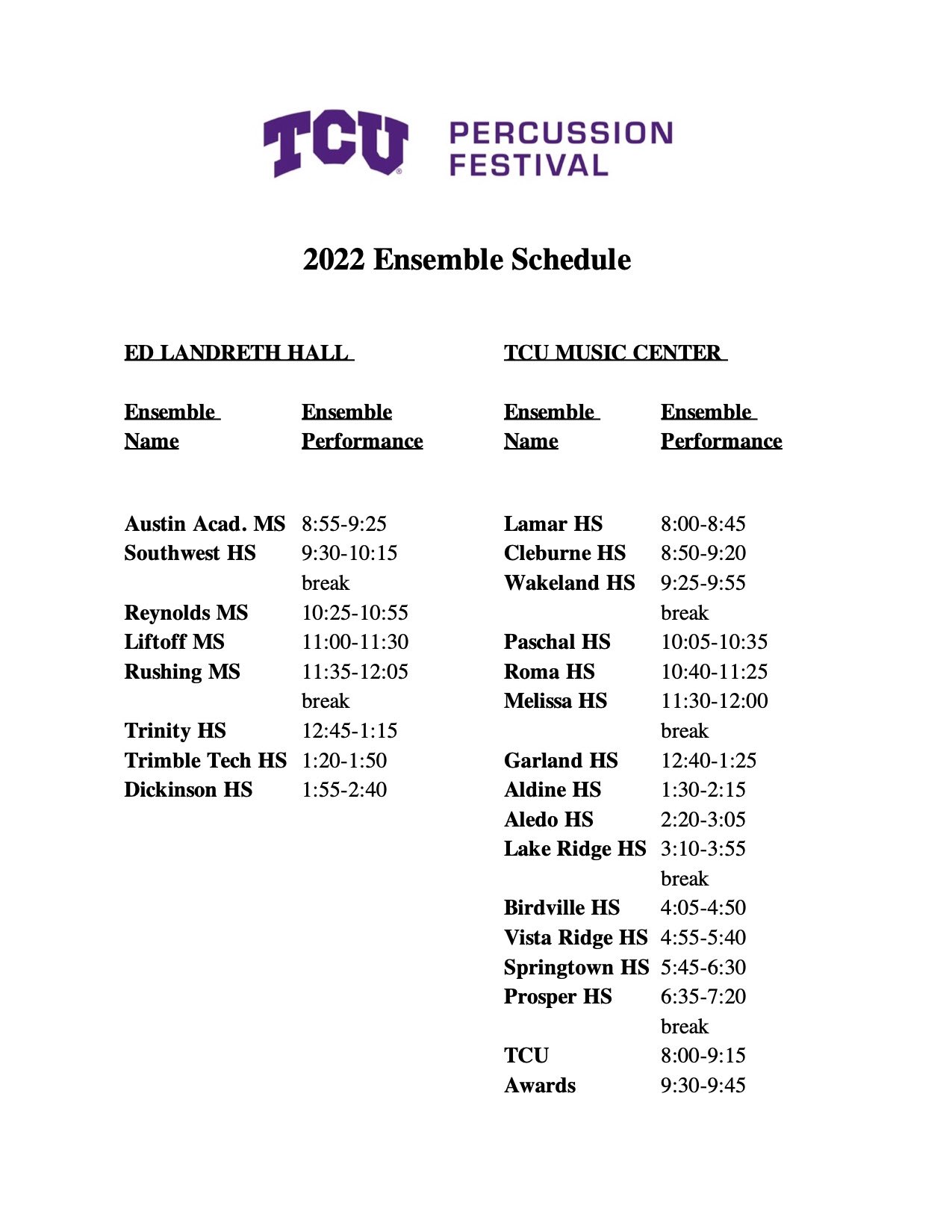 Tcu Calendar 2023 Tcu Fine Arts (@Tcufinearts) / Twitter