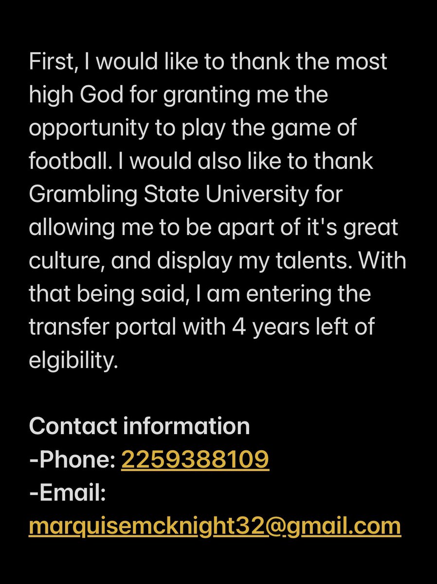bighomiequis3's tweet photo. Grambling I appreciate everything💯 https://t.co/LNpkDoLgUy