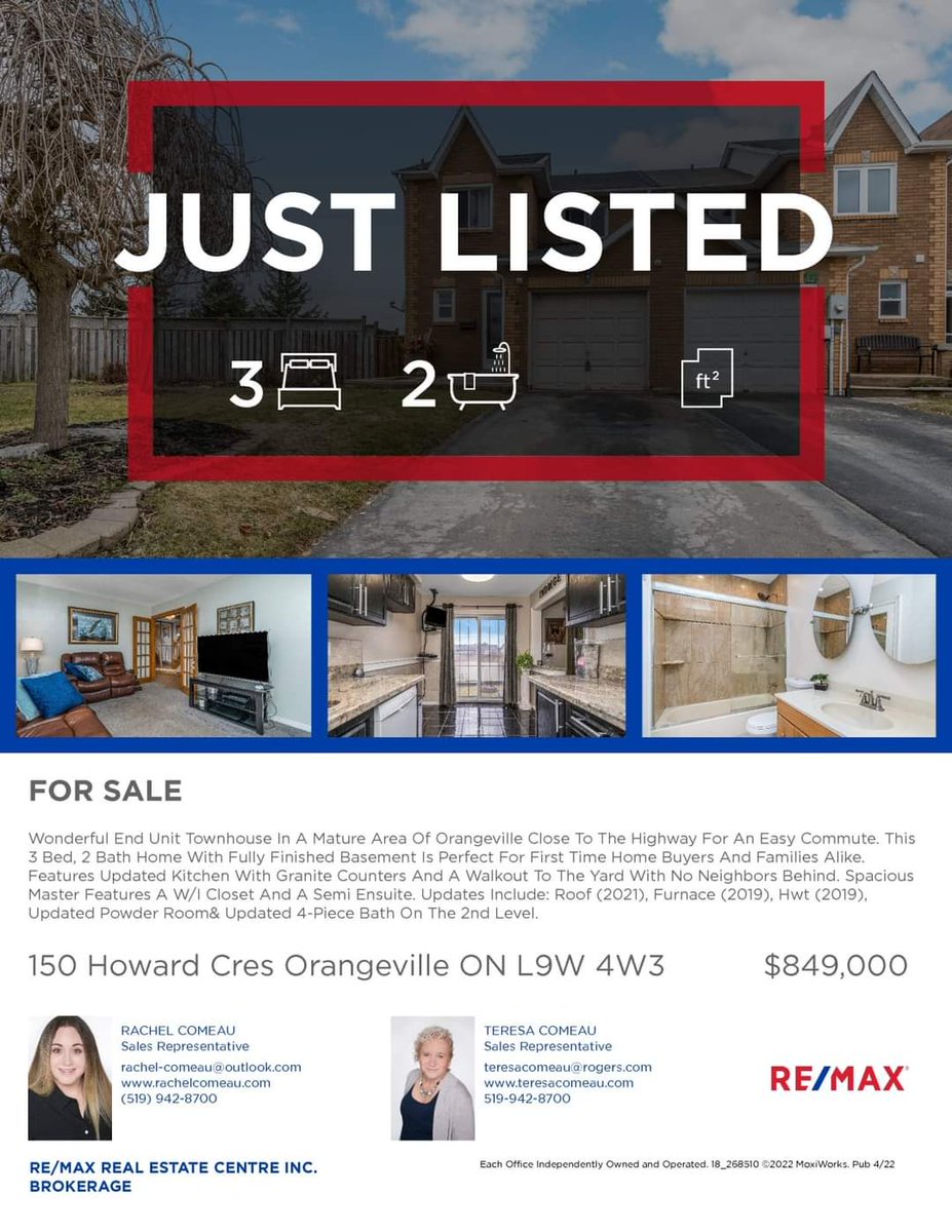 Great End Unit Townhome with no Condo Fees, perfect Commuter Location